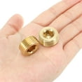 thumbnail image 3 of Unique Bargains 1/2 inch Male BSP Pipe Plug Internal Hex Thread Socket Solid Brass Pipe Plugs 5 Pack, 3 of 7