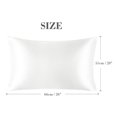 thumbnail image 7 of PiccoCasa Satin Pillowcases Set of 2, with Envelope Closure White Standard, 7 of 7