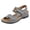 Gray, variant on Women's Cut out Wedge Sandals Low Heeled Comfort Platform Sneakers Slingback Open Toe Walking Shoes for Summer Black Size 7