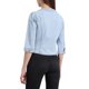 thumbnail image 3 of CHAQUETA DE JEAN CORTA SIN CUELLO PARA MUJERES CON MANGAS 3/4 EN AZUL CIELO XS, 3 of 6