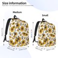 Adobk Sunflowers and Bees Print Canvas Backpack Lightweight Travel