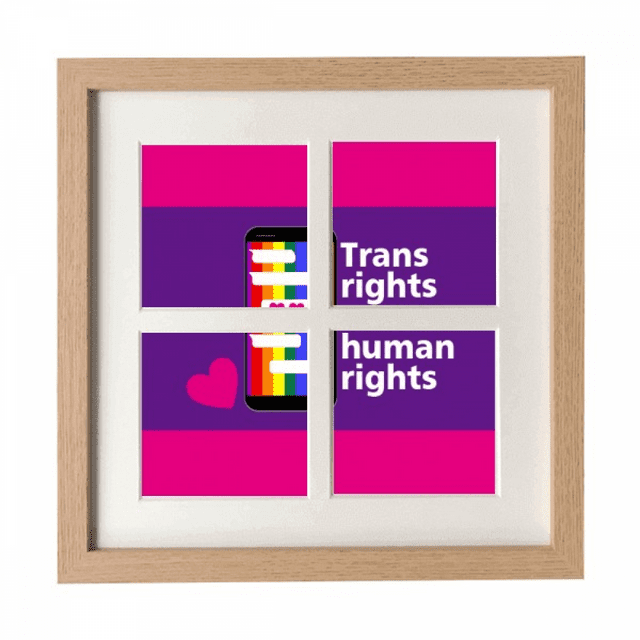 Les Droits des Personnes Trans Sont les Droits de l'Homme Cadre Mur Table Affichage 4 Ouvertures Image