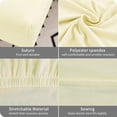 thumbnail image 5 of 4/6 Pieces Spandex Stretch Chair Cover Banquet Party Decor Dining Room Seat Covers,Ivory, 5 of 7