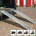 thumbnail image 1 of EastVita 2-Pack 6FT Tri-Fold Steel Loading Ramps- 1000LB Capacity Heavy Duty Folding ATV/Motorcycle Ramps for Trucks & Trailers,9" Anti-Slip Surface,Easy Assembly,Silver, 1 of 7