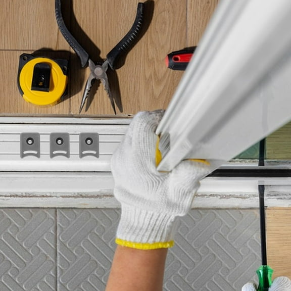 HIAKDOFT 8Pcs Grey Plastic Sliding Door Bumper Limiting Door Movement For Shower Room Installation