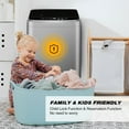 thumbnail image 6 of Kcpolre Portable Washing Machine, 25 lbs Full Automatic Washer with 10 Programs & 8 Water Levels, Top Load Clothes Washing Machines with LED Display for Home, Apartment, Grey, 6 of 10