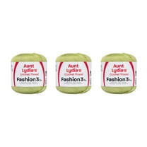Aunt Lydia Fashion Lime Crochet - 3 Pack of 150y/137m - Cotton - Gauge 3 - Crochet
