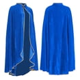 thumbnail image 4 of Women's Vintage Medieval Cloak Stand Collar Velvet Gold Trim Renaissance Cape for Adult, 4 of 5