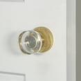 thumbnail image 4 of Viaggio Clomltclc_Dd Motivo Solid Brass Non-Turning Two-Sided Dummy Door Knob Set - Brass, 4 of 7
