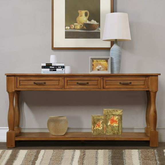 Coffee Table with 3 Drawers & 1 Shelf! Solid Wood, Mid-Century, Space-Saving!