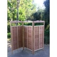 thumbnail image 2 of Lattice Clear-No Stain Redwood 3-Panel Room Divider, 2 of 2