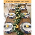 thumbnail image 4 of 15 Inch Round Placemats Set of 4, Navy Blue Christmas Non Slip Heat Insulation PP Table Mats, Gnomes Xmas Tree Poinsettia Eucalyptus Washable Place Mats for Kitchen Dining Party Table Decor, 4 of 7