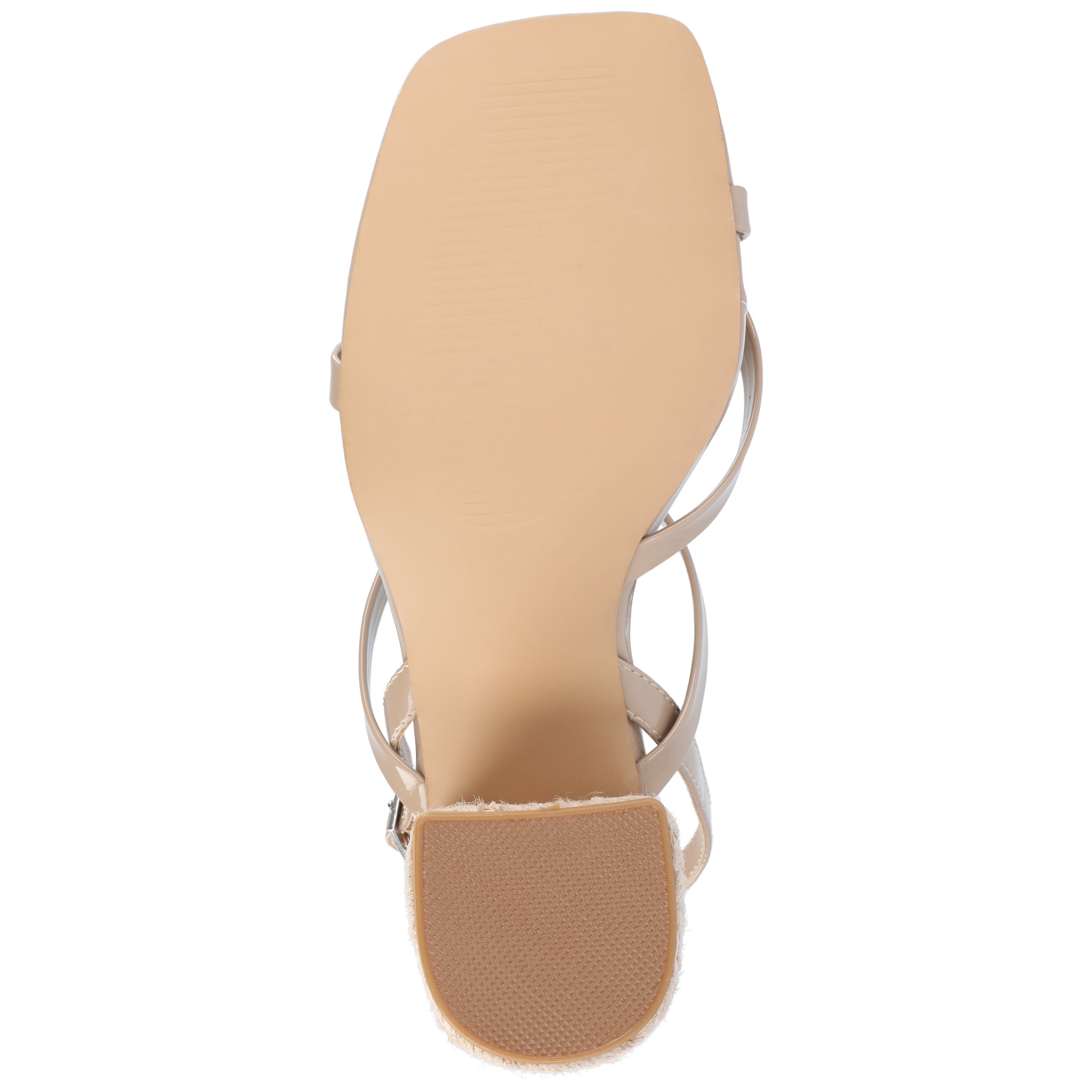 Journee Womens Olivina Jute Covered Block Heel Dress Sandals