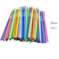 thumbnail image 3 of TOPRenddon 100 Bendable Disposable Drinking Straws - Flexible Straws - Bendy Straws Disposable - Plastic Straws Bendable - Neon Straws – Kids Straws – Bendy Straws, 3 of 9