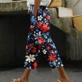 thumbnail image 1 of LSLJS Pantalon Harlan Décontracté pour Femmes avec Cordon de Serrage, Poches, Imprimé à la Mode, Vêtements d'Été, 1 of 5