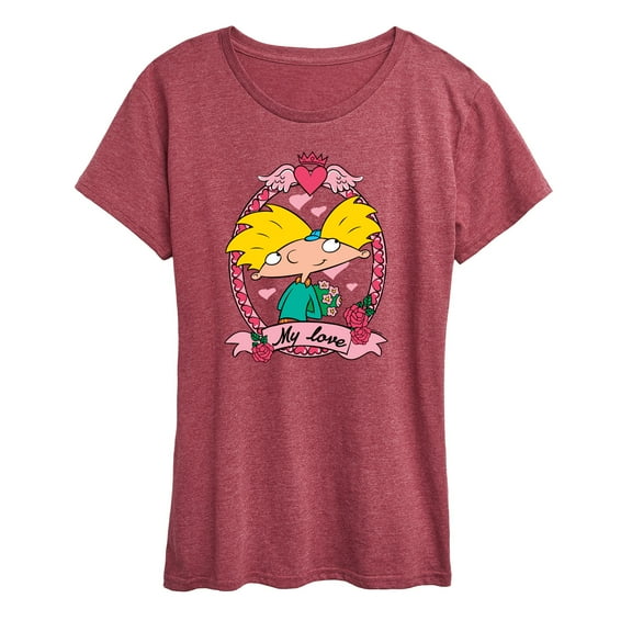 Hey Arnold! - Valentine's My Love - Women's Short Sleeve Graphic T-Shirt