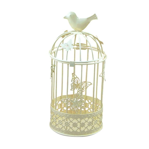 QTOCIO Home Decor, Hollow Holder Tealight Candlestick Hanging Lantern Vintage Birdcage Wrought