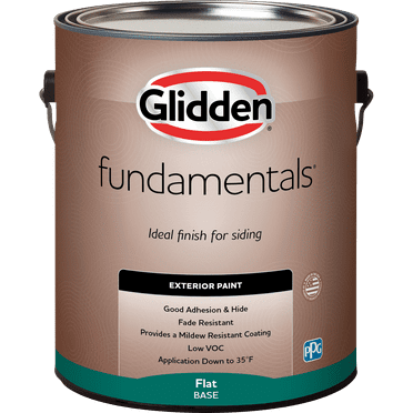 Glidden Fundamentals Exterior Paint Tintable Base / , Flat, 1 Gallon