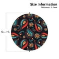 thumbnail image 2 of Lsque Paisley1 Pattern 4" Drink Coasters Set of 4, PVC Leather Absorbent Coasters, Table Coaster Set Decorative Coffee Cup Coasters Housewarming Gift -Round Shape, 2 of 6
