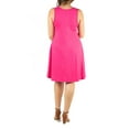 thumbnail image 2 of 24seven Comfort Apparel Plus Size Fit and Flare Knee Length Tank Dress, 2 of 4