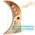 thumbnail image 2 of OULII 1Set Solid Wood 19 String Harp Portable Retro Lyre Harp with Extra Accessories, 2 of 4