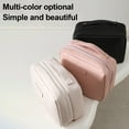 thumbnail image 7 of Multi-Compartment Toiletry Cosmetics Bag, Large Travel Toiletry Case with Detachable Brush Separator & Multiple Compartments, Stylish PU Leather Beauty Bag, 7 of 7