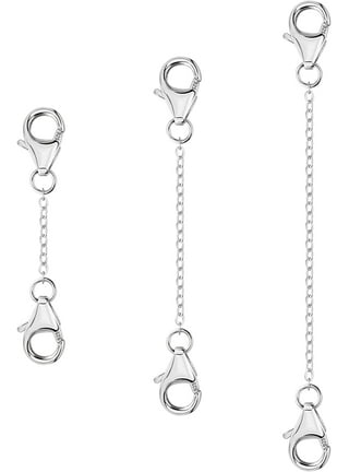 3 Pcs 925 Sterling Silver Necklace Extenders for Women Durable Strong  Removab