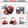 thumbnail image 3 of Dimaorch Dinosaur Transforming Trucks Toy for Boys 2 3 4 Year Old, Toddlers Magnetic Collision Cars Toy for Boys Ages 3 4 5, Christmas Birthday Gifts, 3 of 8