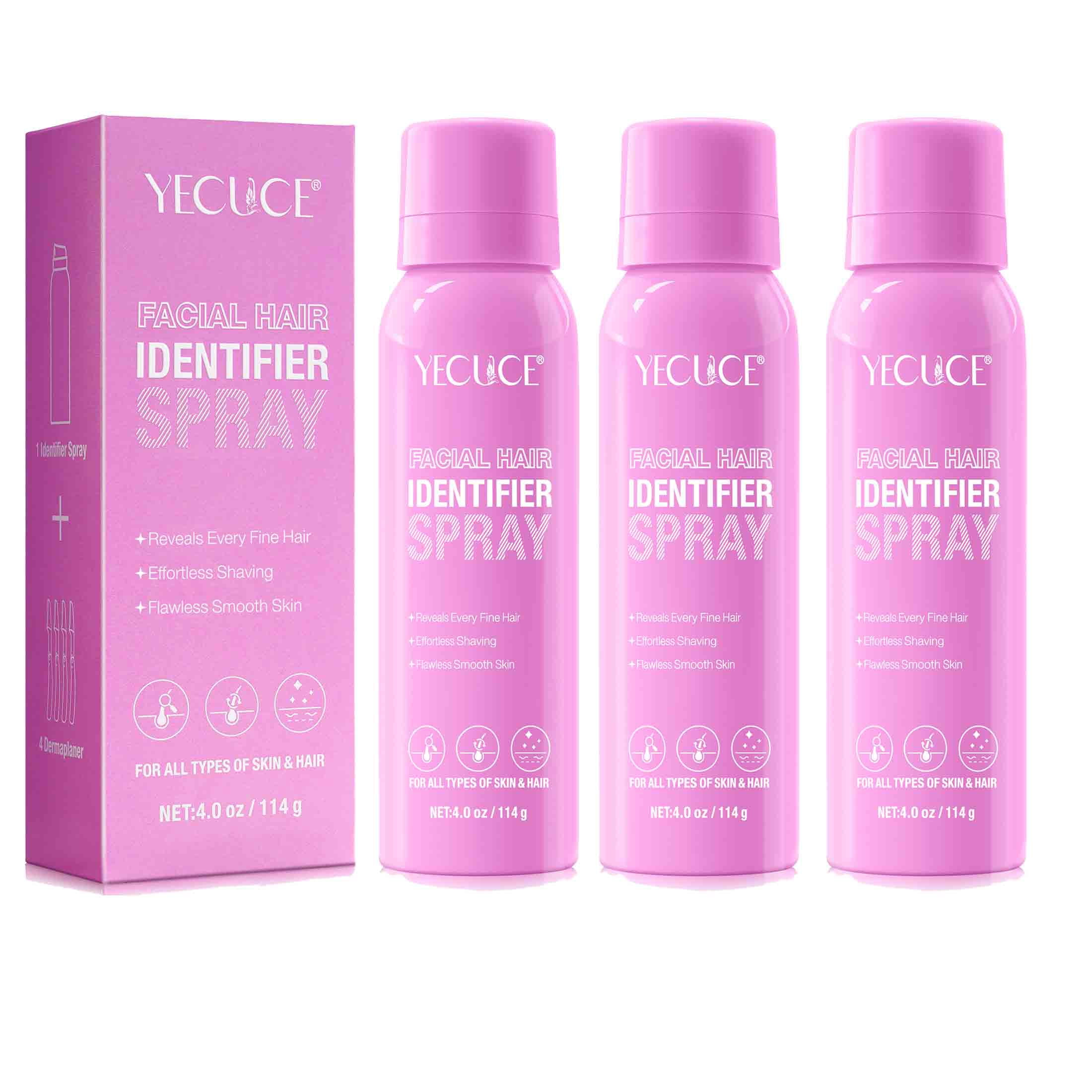Yecuce 3-Pack Hair Identifier Spray for Face Shaving, for All Types of Skin & Hair,Moisturizing And Skin Care Set