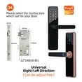 thumbnail image 2 of Door Lock, Tuya Bluethooth Biometric Fingerprint Electronic Lock RFID Card Remote Unlocking Smart Door Lock ,Easy to Install, 2 of 7