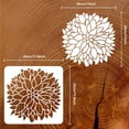 thumbnail image 2 of Plantilla de dalia para pintar, 11,8 x 11,8 pulgadas, reutilizable, para dibujar flores de dalia, de plástico, para manualidades, arte y plantas., 2 of 7