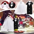thumbnail image 2 of Harpily 50 % de Réduction! Sacs pour Bouteilles de Vin, Décoration de Cadeau de Fête, Ensemble Mini Vin pour Mariage, Saint-Valentin, Table, Décoration de Maison Rouge, 2 of 4