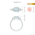 thumbnail image 4 of Angara Natural 1.35 Ct. Aquamarine with Diamond Classic Ring in 14K White Gold for Women (Ring Size: 3), 4 of 9