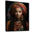 thumbnail image 2 of Designart "Beauty Adorned in Africa I" African Floater Framed Wall Art Living Room, 2 of 7