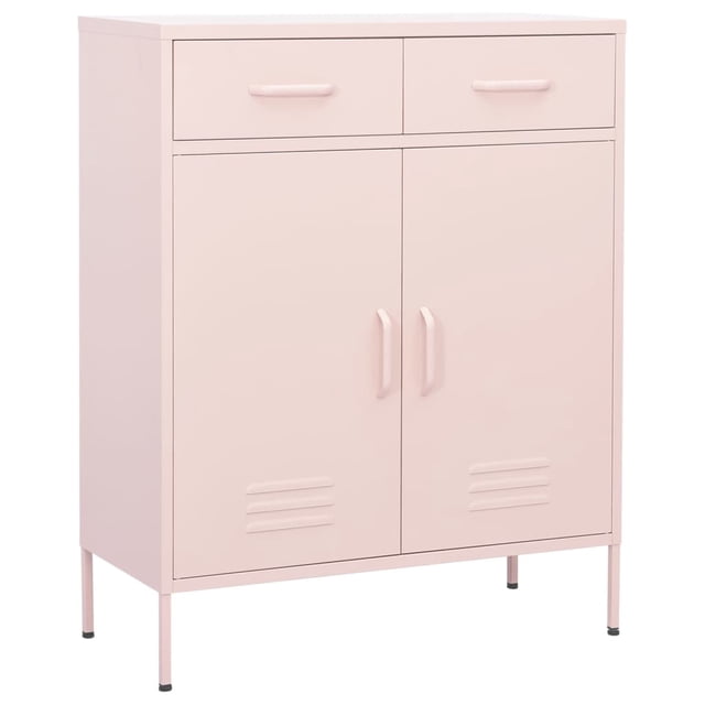 vidaXL Armoire de Rangement Rose 80x35x101,5 cm Acier