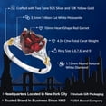 thumbnail image 2 of Gem Stone King 925 Silver and 10K Yellow Gold Red Garnet and White Moissanite and White Diamond Engagement Ring for Women | 4.34 Cttw | Heart Shape 10MM | Gemstone January Birthstone | Size 9, 2 of 4