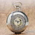 thumbnail image 5 of Open Center Face Design Silver Color Anti-Tarnish Pocket Watch PW 64-SS, 5 of 6