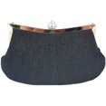thumbnail image 2 of Chicastic Pleated and Braided Rhinestone studded Wedding Evening Bridal Bridesmaid Clutch Purse - Black, 2 of 3