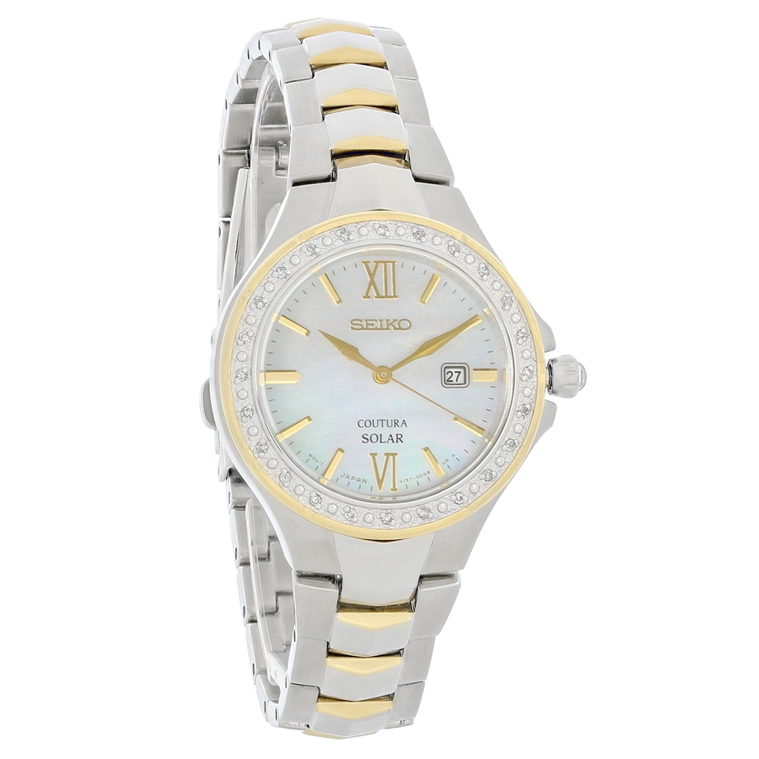 Seiko Women's 'COUTURA' Quartz Stainless Steel Casual Watch, Color:Two Tone (Model: SUT240) by Seiko
