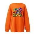 thumbnail image 4 of Moxiu Women's Mardi Gras Shirts,Sweatshirt for Women Oversized Womens Sweatshirt Carnival Letter Print Sweatshirt Long Sleeve Crewneck Pullover 2025 Orange,XXL, 4 of 4