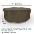 thumbnail image 4 of Budge S Black and Tan Patio Round Table/Chairs Cover, StormBlock Hillside, 4 of 9