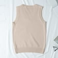 thumbnail image 4 of MESSUEN Sweater Vest Women Pull Over Sweaters Womens Cozy Sweaters for Women Womens Blouses Summer Blouses for Women Blouses for Women Casual Summer Ladies Tops Beige L, 4 of 4
