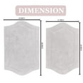 thumbnail image 3 of Home Weavers Waterford Collection 100% Cotton Non-Slip Bathroom Rug Set Machine Washable Bath Rug-21"x34", Bathroom Rug- 24"x40", Light Gray Color 2 Piece Bath Rug set, 3 of 8