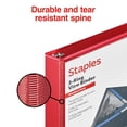 thumbnail image 4 of Staples Standard 1" 3-Ring View Binder Red (58652), 4 of 6