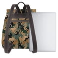 thumbnail image 3 of Easygdp Camouflage Rabbit Mochila de Cuero para Mujeres, Bolso de Hombro, Bolsos de Mano de Moda para Trabajo y Viajes, 3 of 4
