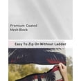 thumbnail image 6 of 4th of July RV Awning Sun Shade Screen 9'X15.3' American Flag Mesh Sunscreen Patriotic Star Seagull Palm Tree Awning Shade Screen with Zipper UV Blocker Completed Kits for RV Motorhome Camper, 6 of 7