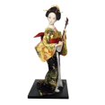 thumbnail image 2 of deevoka 12" Japanese Geisha Collectible Figurine Lady Statuette for Home Table Shelf Gold and Yellow, 2 of 9