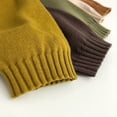 thumbnail image 7 of IVEYRTF Kids Sweater Solid Color Spring Fall Long Sleeved Fleece Knit Button Cardigan Long Sleeved Round Neck Soft Sweater for Children 3-8 Years(Coffee,6 Years), 7 of 7