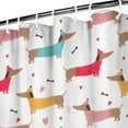 thumbnail image 3 of Colorful Funny Dachshund Shower Curtain 72"x72" ,Bathroom Decorative Shower Curtains Set with 12 Hooks,Modern Waterproof Washable Shower Curtain, 3 of 6