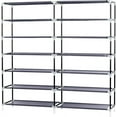 thumbnail image 4 of 9 Tier 9 Lattices Non Woven Fabric Shoe Rack,Free Standing Shoe Racks,Shoes Racks Organizer for Closet,Stackable Shoe Rack,with Side Pocket,for Doorway, Corridor, Balcony, Living Room (Grey), 4 of 7